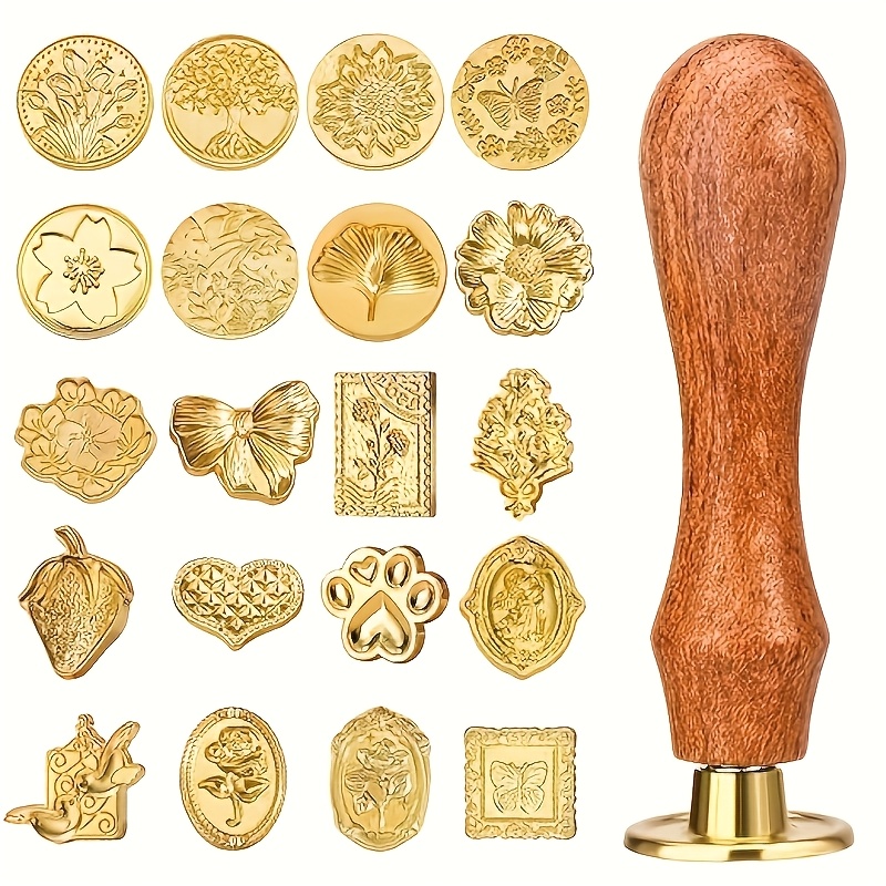 Wax Seal Stamp Set - 21pc Set Stempel Lilin dengan Berbagai
