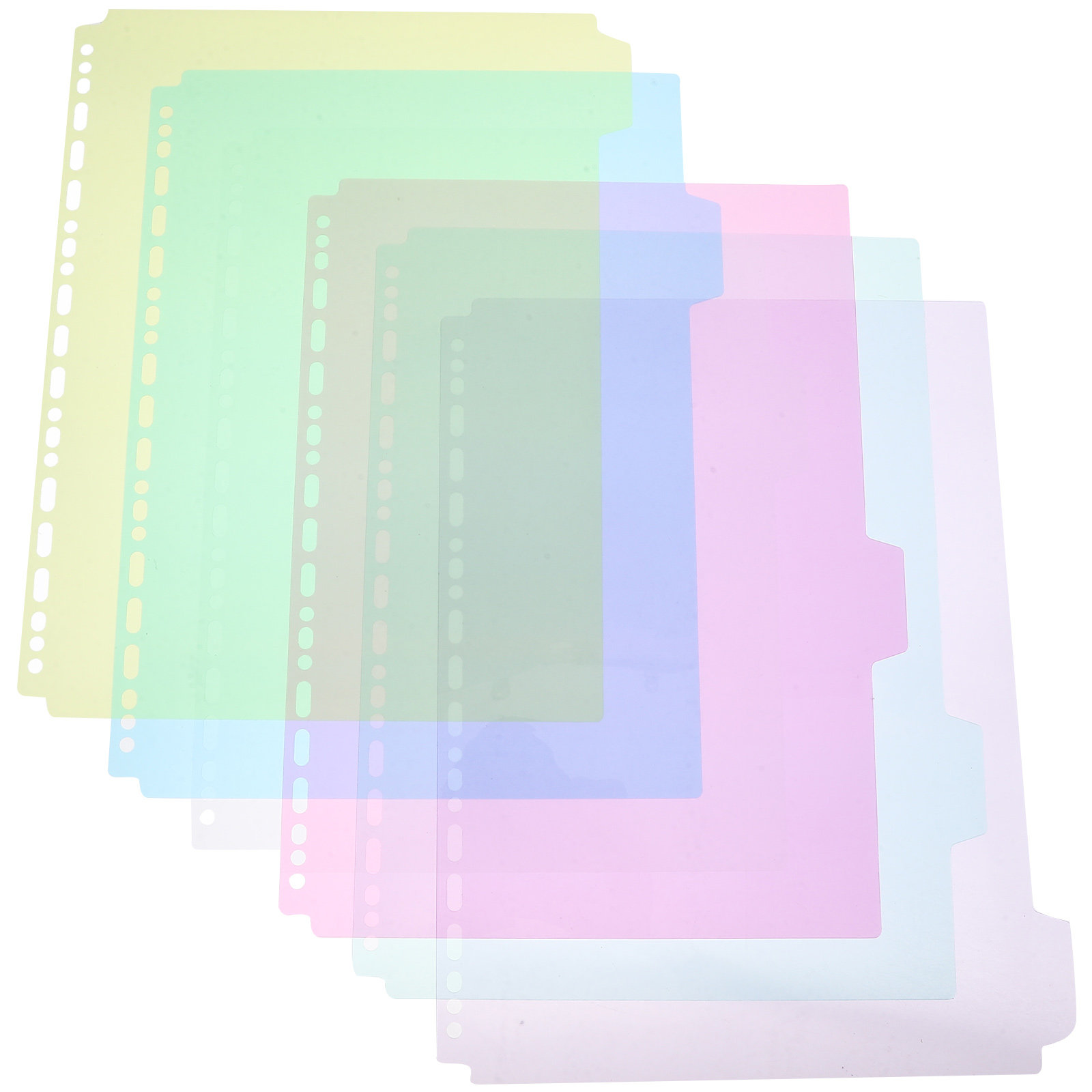 Tab Divider A4 - 6Pcs Pembatas Buku Plastik Berlabel Ukuran