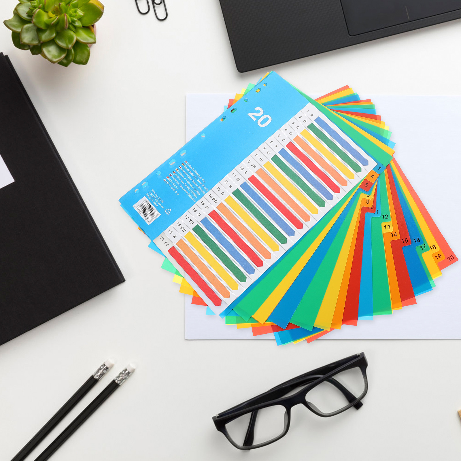 5Pcs Pembatas Buku Plastik PP  - Tab Divider A4 ulasan dan harga