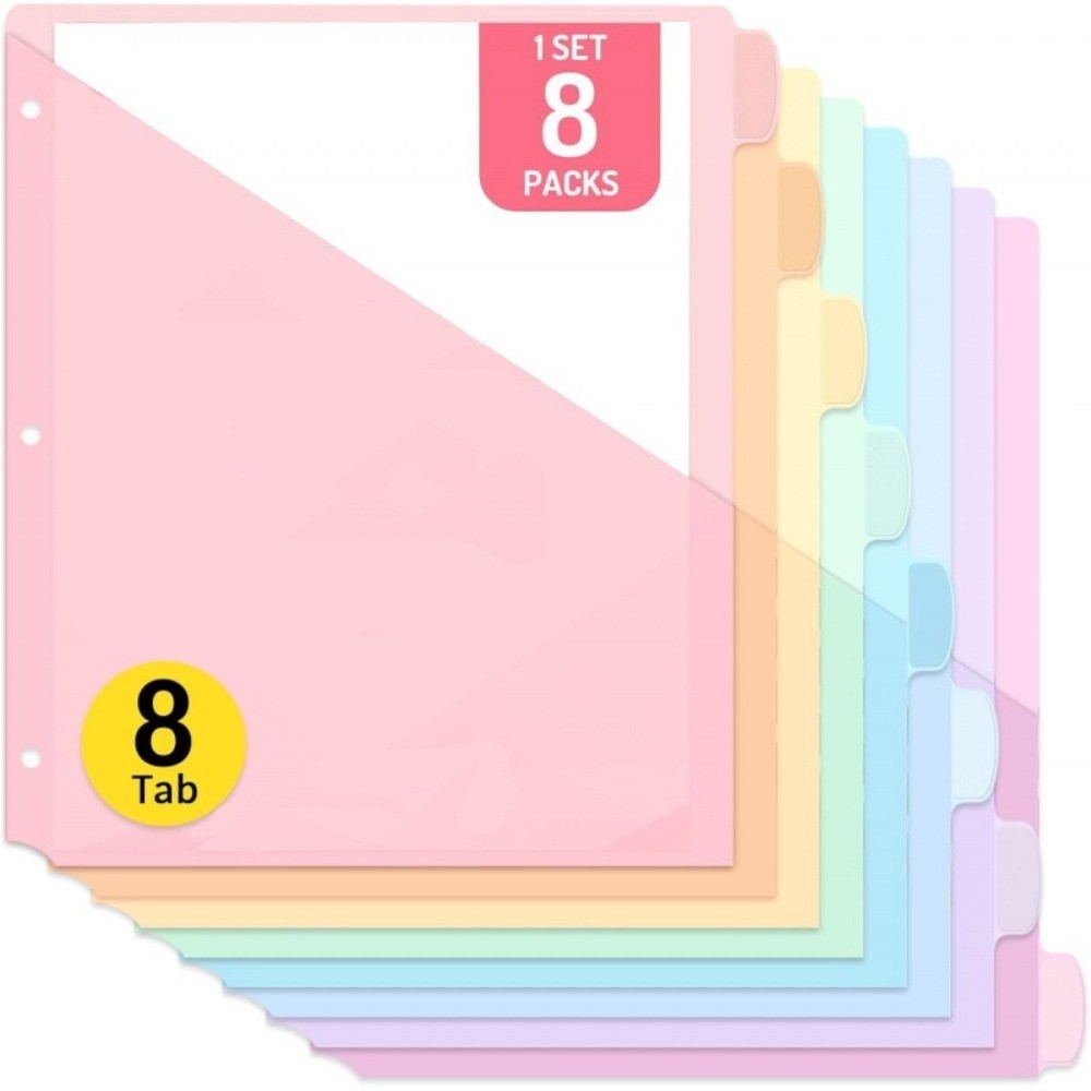 8 buah Pembatas Binder A4 Past - Tab Divider A4 ulasan dan harga